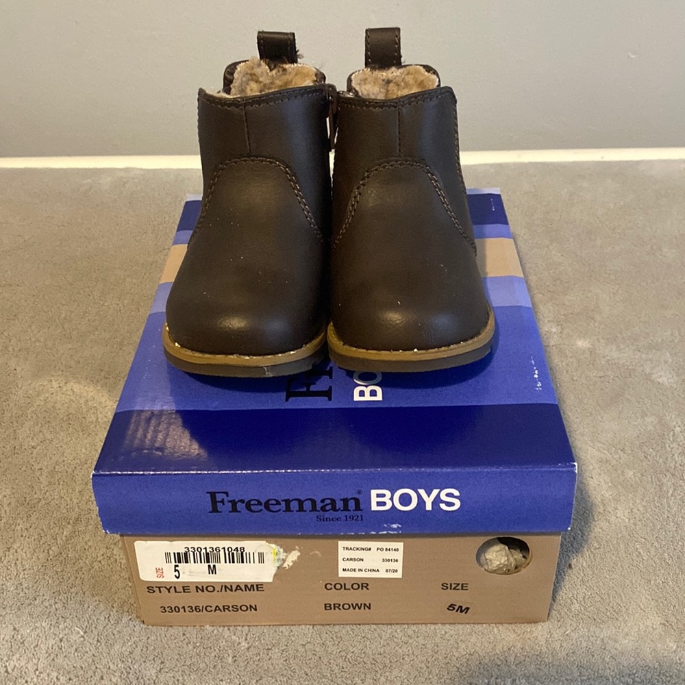 Carson Leather Toddler Boot (Brown)